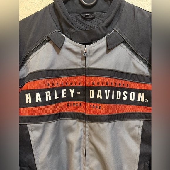 Harley Davidson Switchback Motorcycle Biker 2 in 1 Jacket XL Black - Picture 2 of 8
